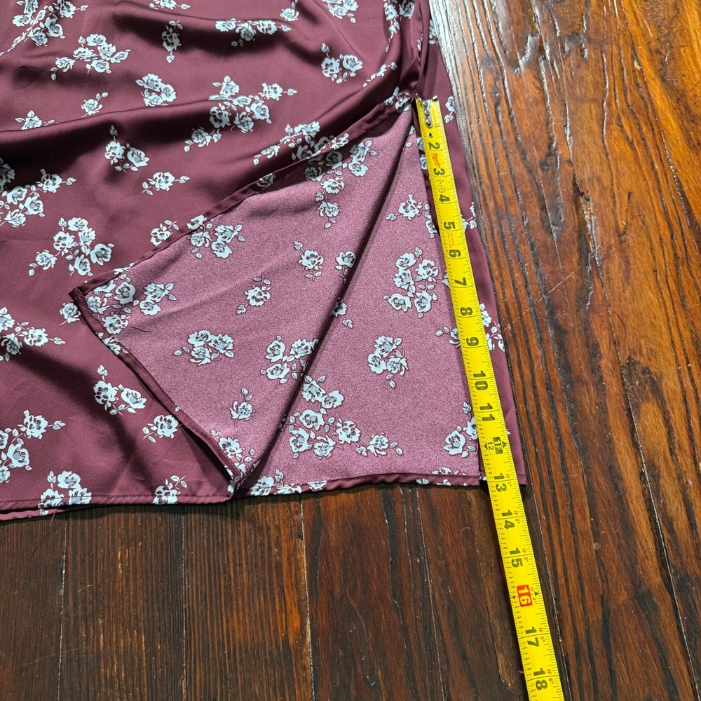 a new day Burgundy Floral Maxi Dress - Picture 7 of 15
